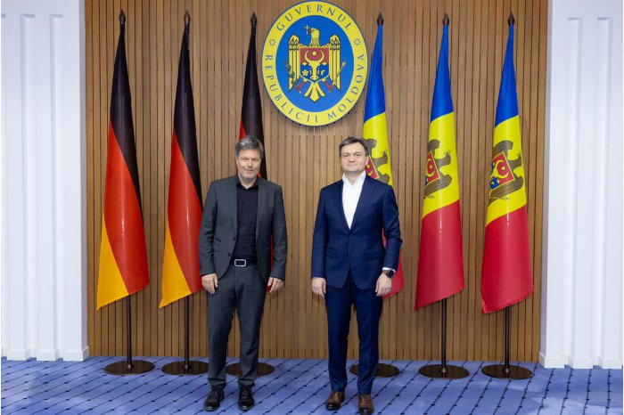 Prim-ministrul Dorin Recean, la întrevederea cu vicecancelarul Robert Habeck: „Republica Moldova merge accelerat în marea familie europeană, având alături prieteni de încredere precum Germania”