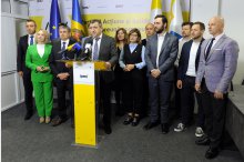 Press conference organized by Action and Solidarity Party to announce decisions of Chisinau OT Territorial Convention on preparations for local elections in Chisinau'