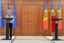 Conferință de presă susținută de Președinta Republicii Moldova, Maia Sandu, și Președinta Comisiei Europene, Ursula von der Leyen  '