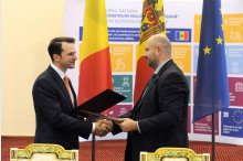 Semnarea Memorandumului de înțelegere între Guvernul Republicii Moldova și Guvernul României privind dezvoltarea proiectelor strategice de infrastructură în domeniul energiei  '