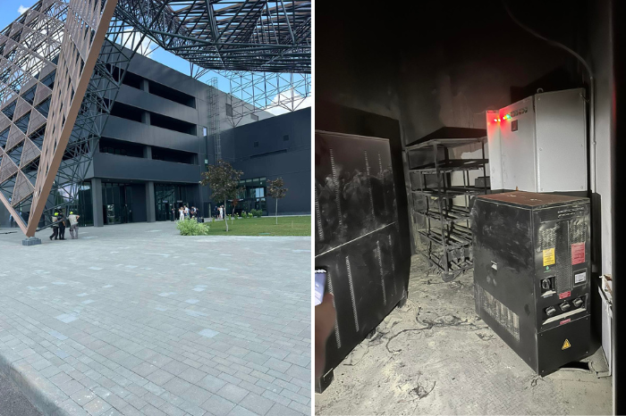 ФОТО // Пожар на «Arena Chișinău»: загорелся электрический трансформатор
