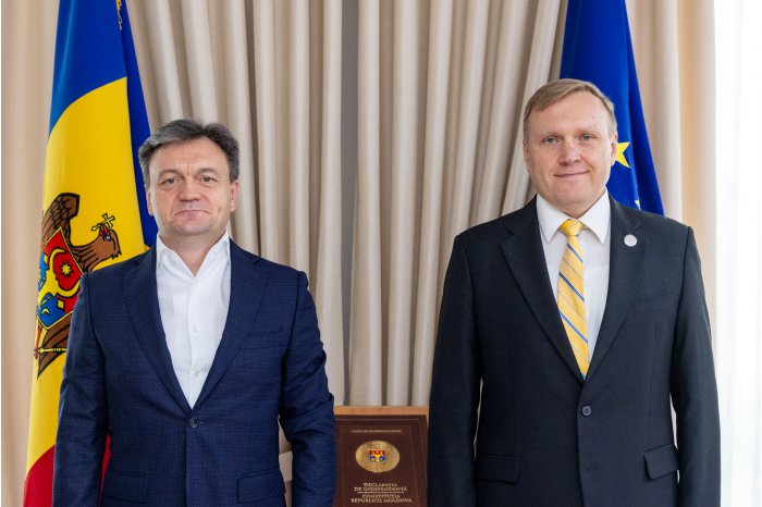 Premierul Dorin Recean a avut o întrevedere de rămas bun cu ambasadorul Ucrainei, Marko Şevcenko 
